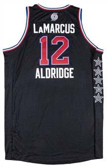 2015 LaMarcus Aldridge All-Star Game Used Western Conference All-Star Jersey Used on 2/15/15 - 18 Points (MeiGray)